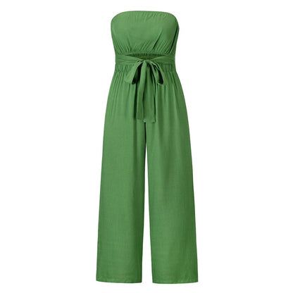 Combinaison sans bretelles à jambes larges | Summer 2024 Chic Romper | Sexy Slim Fit