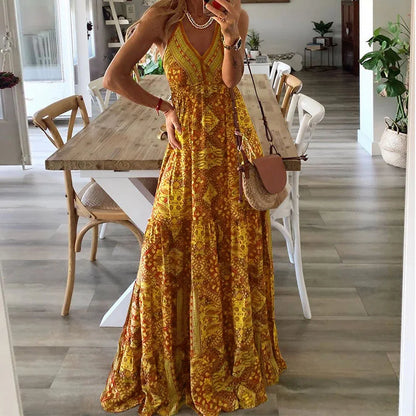 Harriet - Robe longue à imprimé boho