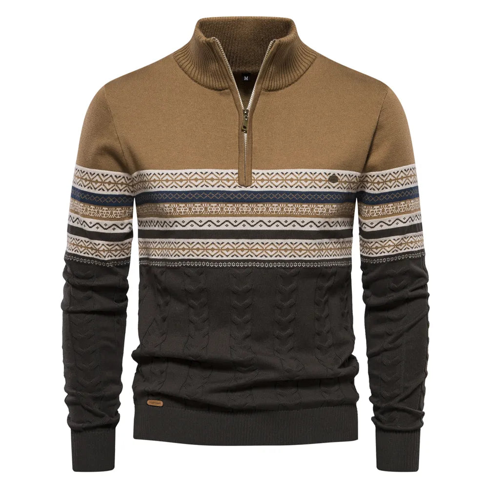 Yarvik Sweater | Pull à motif rétro pour hommes