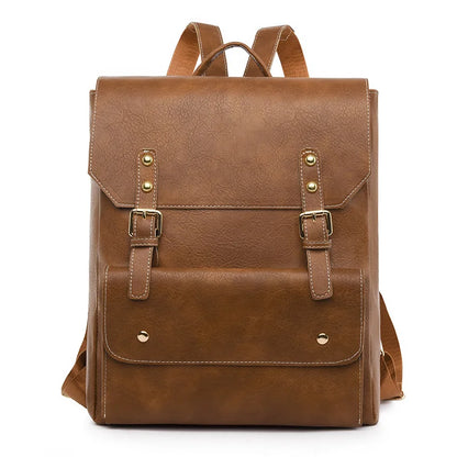 Amelia | Sac à dos intemporel avec boucle et rabat pour le voyage et l'ordinateur portable