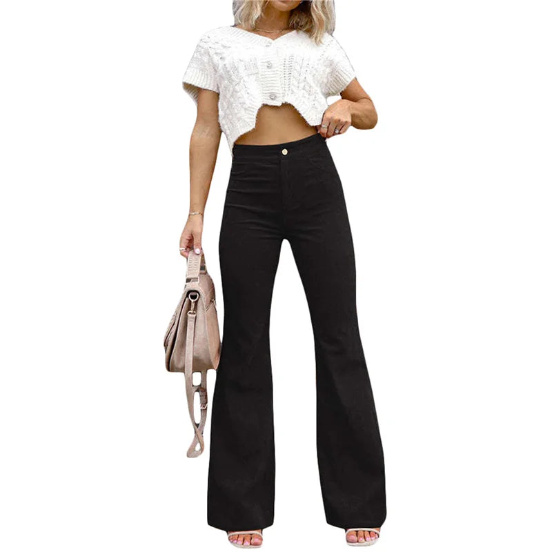 Pantalon évasé tendance pour femmes