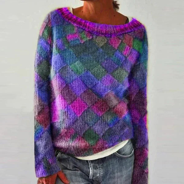 Enola | pull coloré & stylé avec encolure en o
