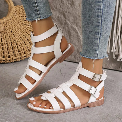 AVA | Elegant Sandales pour femmes Marron Blanc