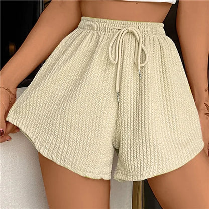 Elizabeth - Short à cordon de serrage et jambes larges