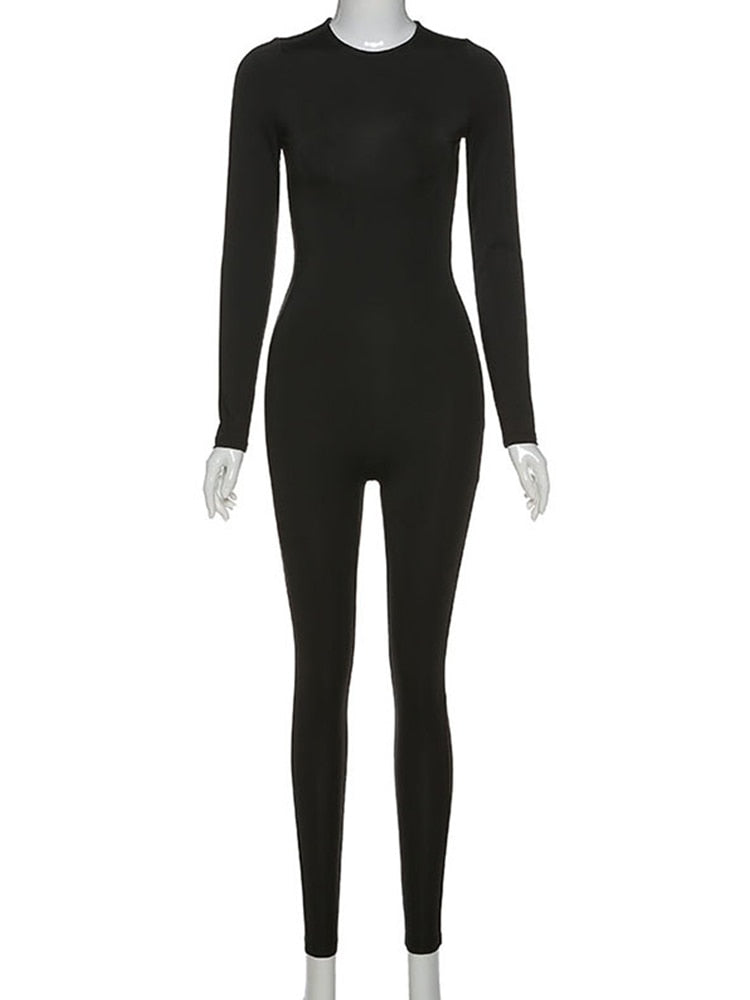 Combinaison à manches longues Sportswear | Skinny Workout Jumpsuit for Women