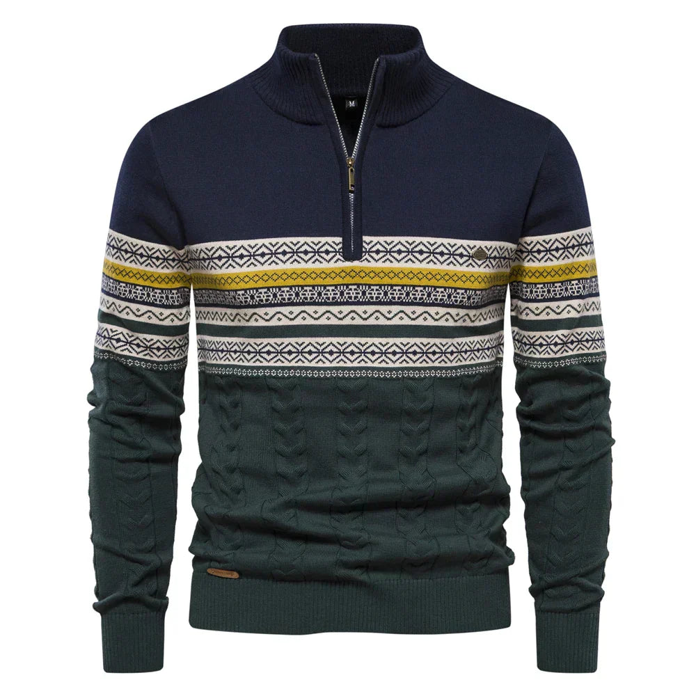 Yarvik Sweater | Pull à motif rétro pour hommes