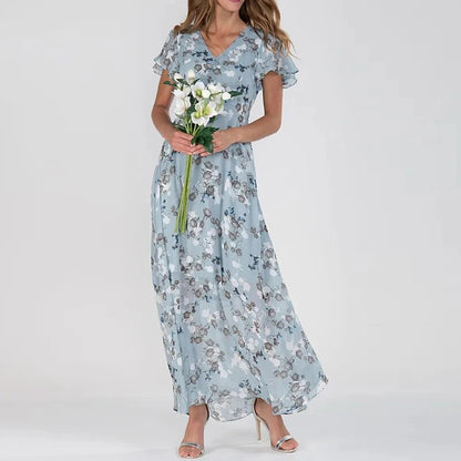 Victoria - Longue robe d'été à motif floral