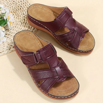 EVELYN | Sandales orthopédiques antidérapantes en cuir
