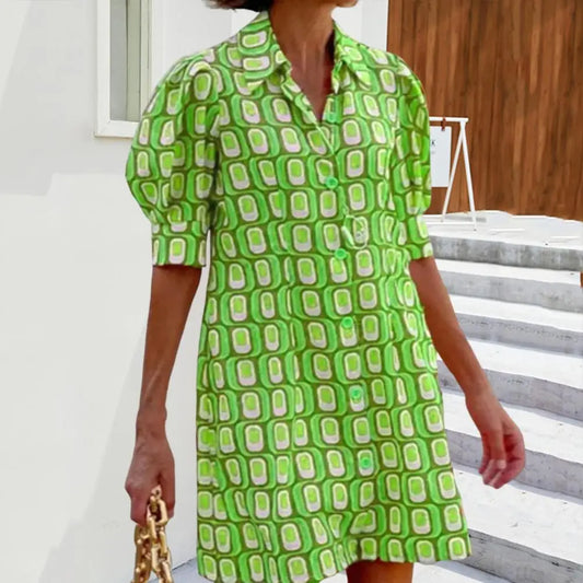 Gloria - Mini robe à manches bouffantes
