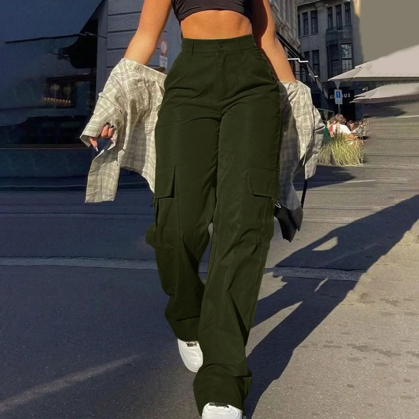 Clara - Pantalon Cargo Taille Haute pour Femmes