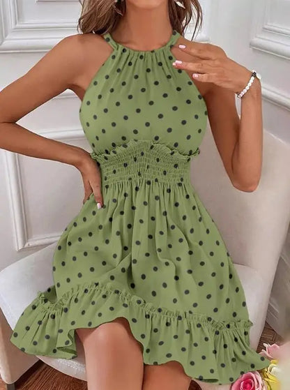 Agnes - Robe décontractée et sexy sans manches, style dos nu