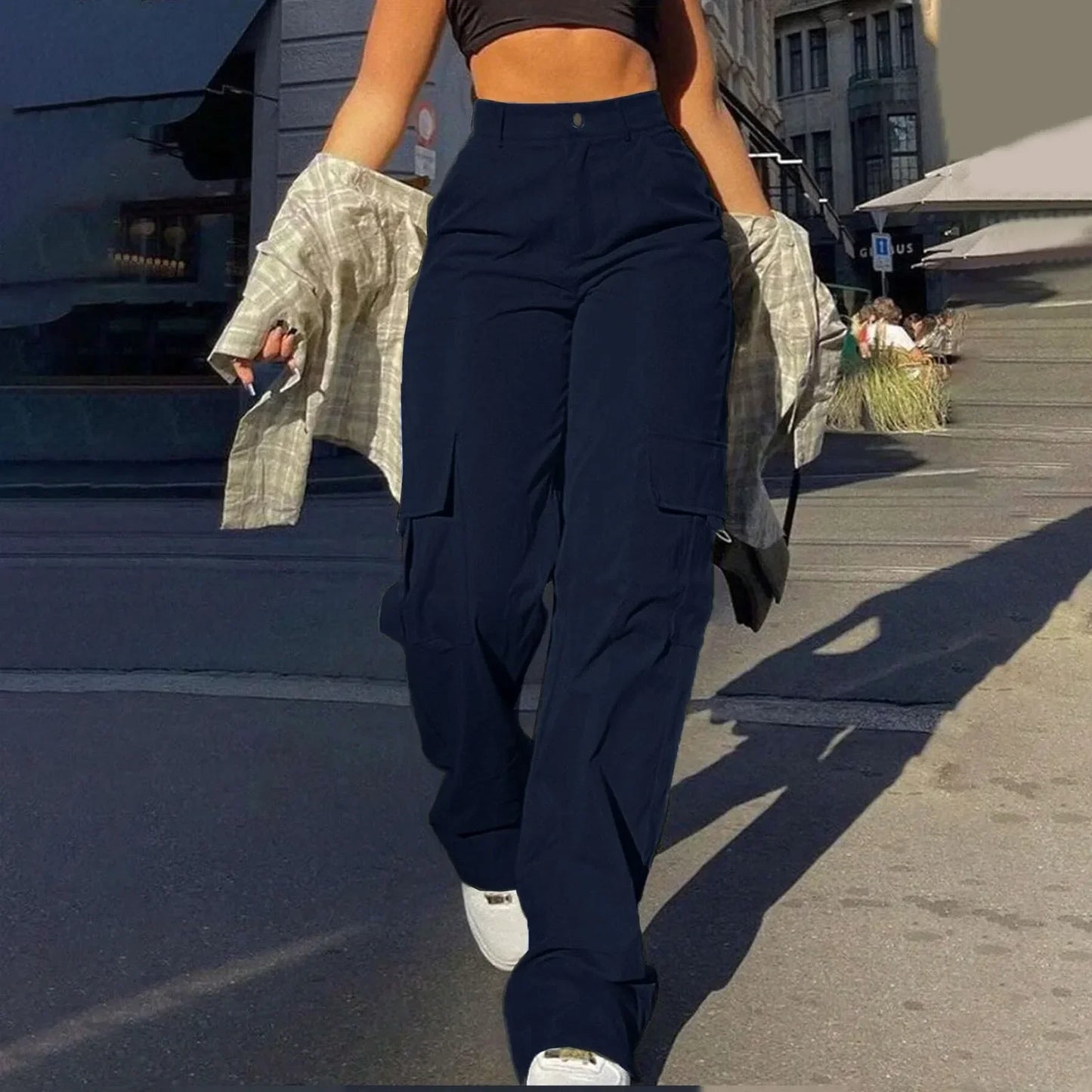 Clara - Pantalon Cargo Taille Haute pour Femmes
