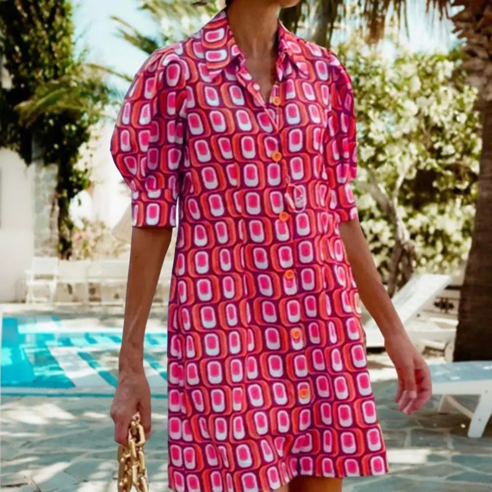 Gloria - Mini robe à manches bouffantes