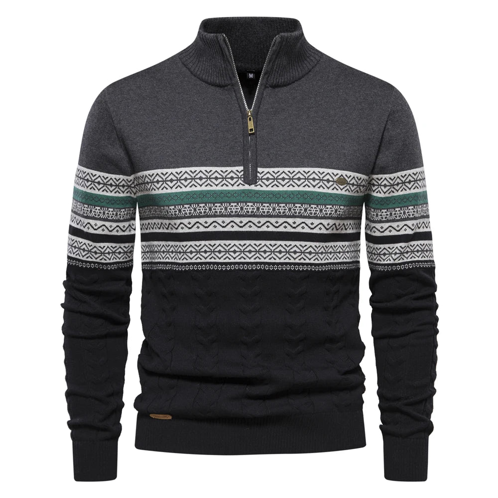 Yarvik Sweater | Pull à motif rétro pour hommes
