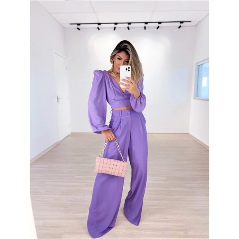 Esmée | Ensemble deux pièces violet