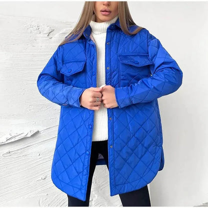 Veste matelassée - Élégante - Fermeture à boutons, poches spacieuses - Idéale pour l'automne