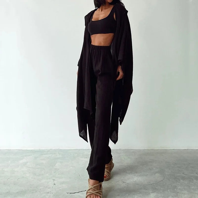 Roxy - Ensemble gilet et pantalon décontractés pour femmes