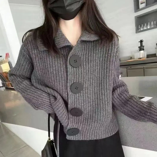 Holly - Veste en tricot élégante avec fermeture à bouton