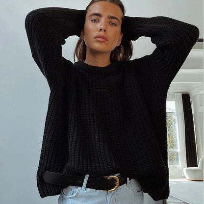 Lora - Pull Automne en Maille Côtelée Élégant pour Femmes