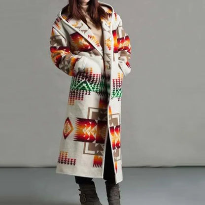 Long manteau de style ethnique