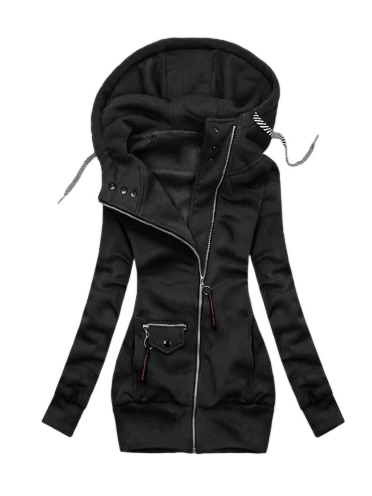 Eloise | Veste à manches longues avec cordon de serrage et fermeture éclair avec capuche