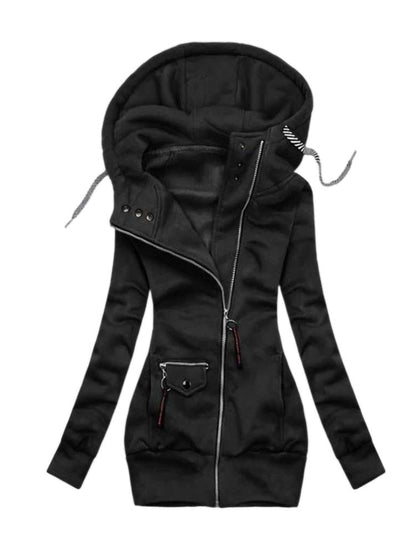 Eloise | Veste à manches longues avec cordon de serrage et fermeture éclair avec capuche