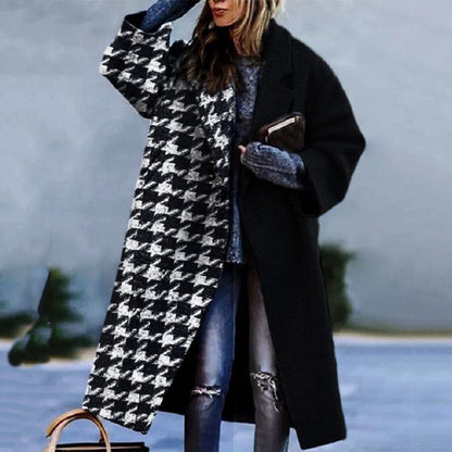 Manteau élégant en laine chaude
