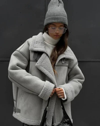 Mayie - Manteau de fourrure décontracté pour femmes