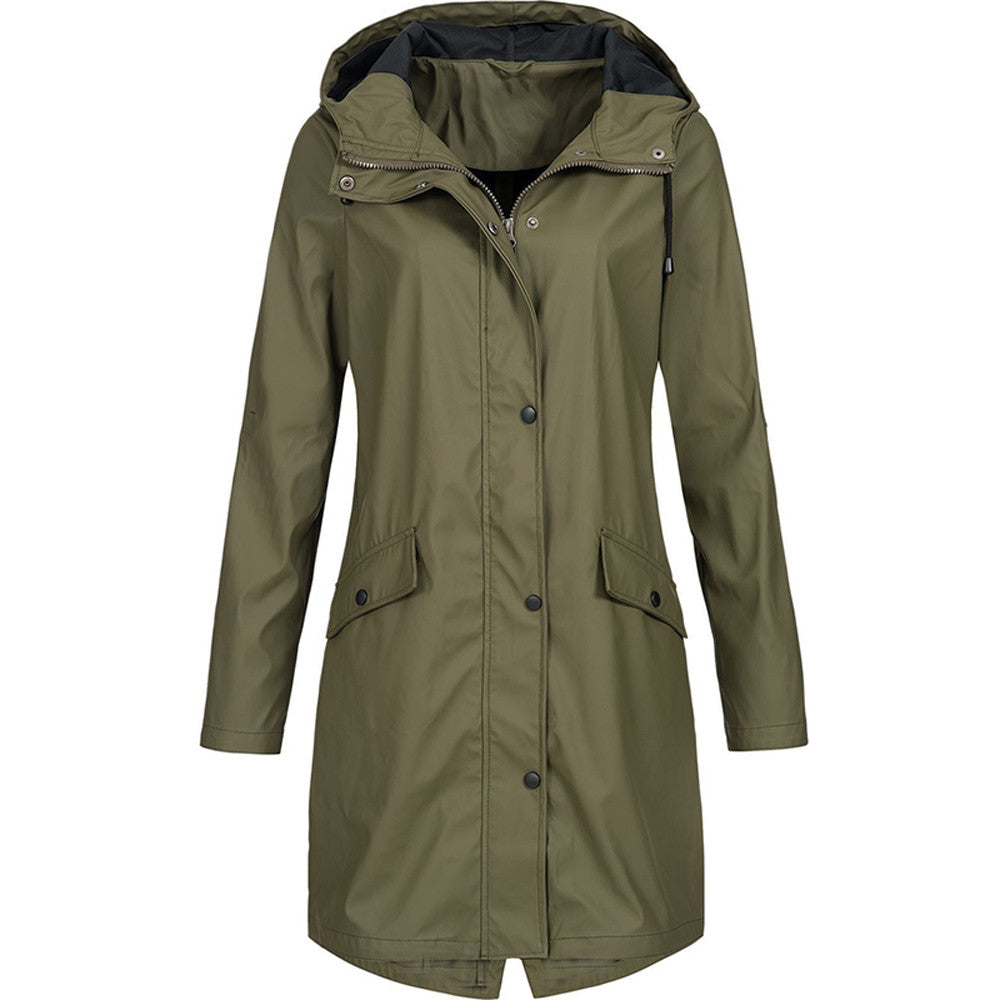 Veste imperméable jaune à capuche pour femmes | Parfaite pour les activités de plein air