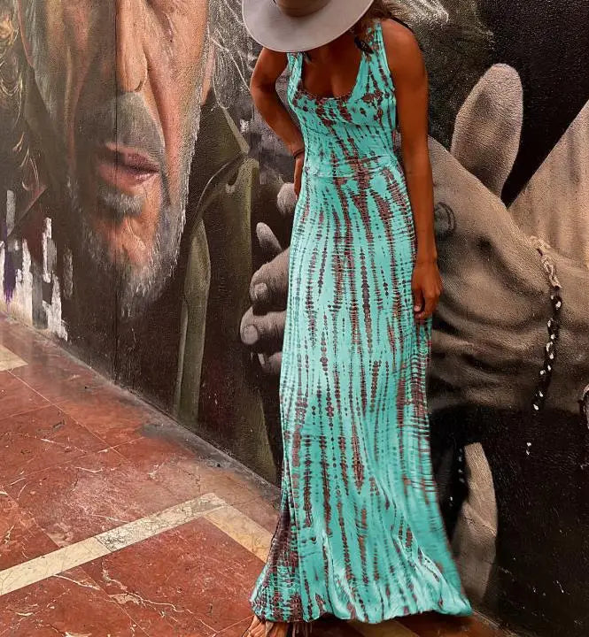 Benilda -Mode bohème sexy sans manches avec dos ouvert