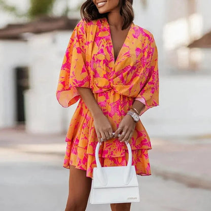 Sarah - Robe à motifs floraux