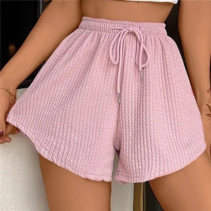 Elizabeth - Short à cordon de serrage et jambes larges
