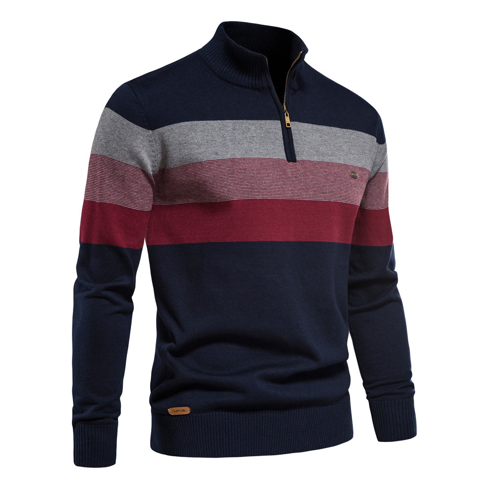 Yadrian Sweater | Pull zippé en coton pour hommes