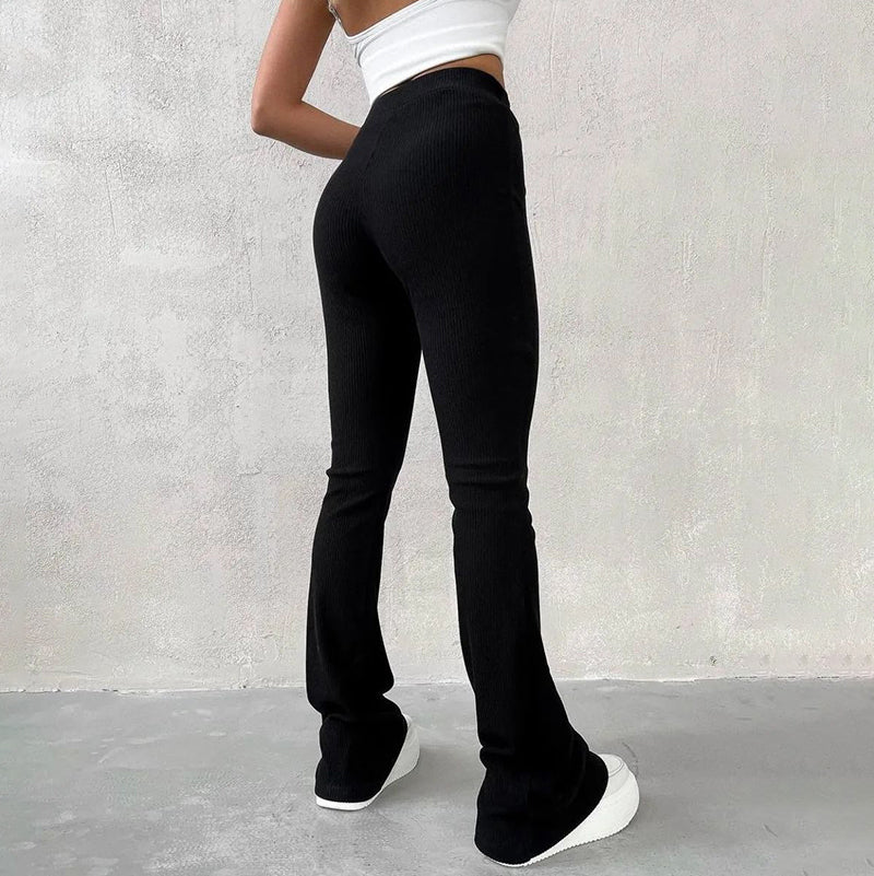 Pantalon élégant en flanelle pour femmes