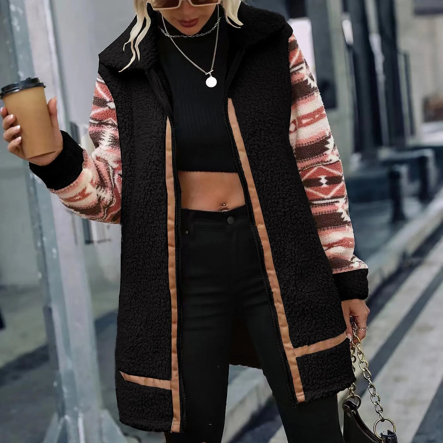 Lhotte - manteau de fourrure chaud