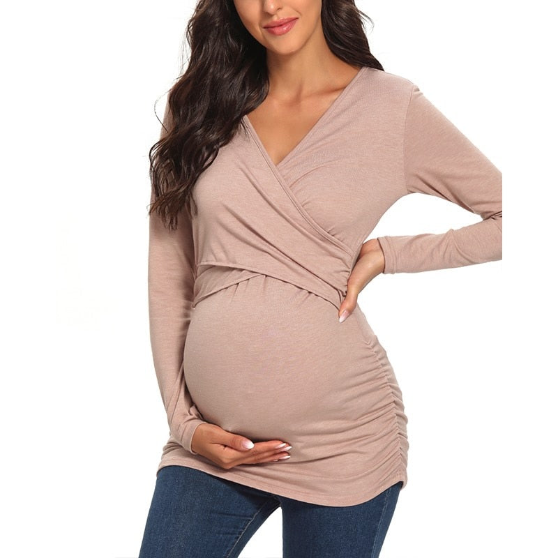 T-shirt d'allaitement | Allaitement facile grâce aux ouvertures au niveau des seins