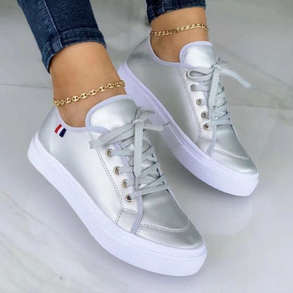 Chaussures en caoutchouc décontractées à bout rond et à plateforme pour femmes
