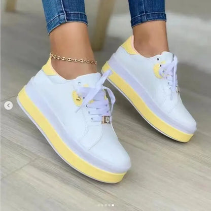 Chaussures de sport décontractées à semelle compensée