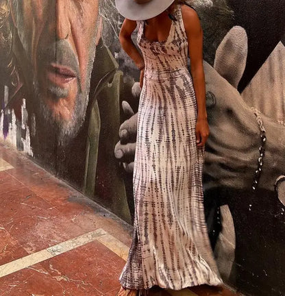 Benilda -Mode bohème sexy sans manches avec dos ouvert