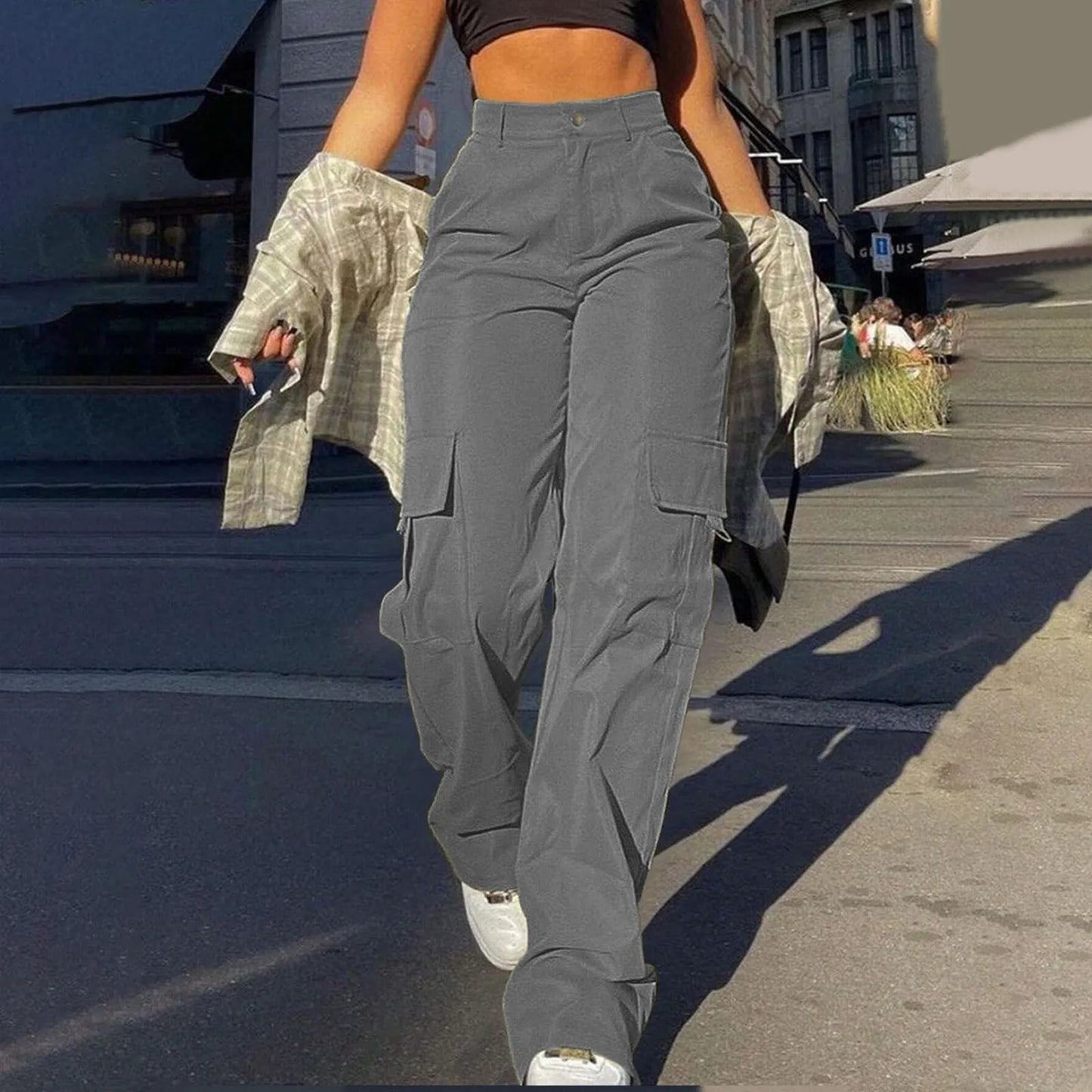 Clara - Pantalon Cargo Taille Haute pour Femmes