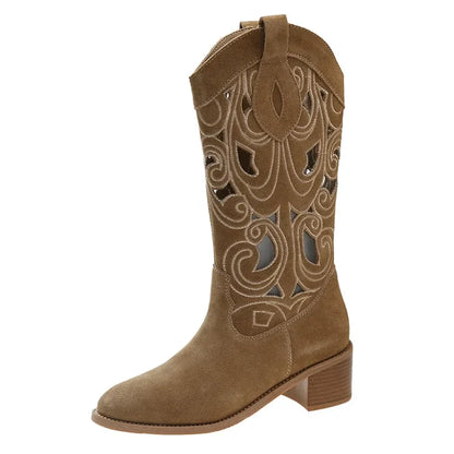 Bottes de cowboy à talons bas - Azabeth