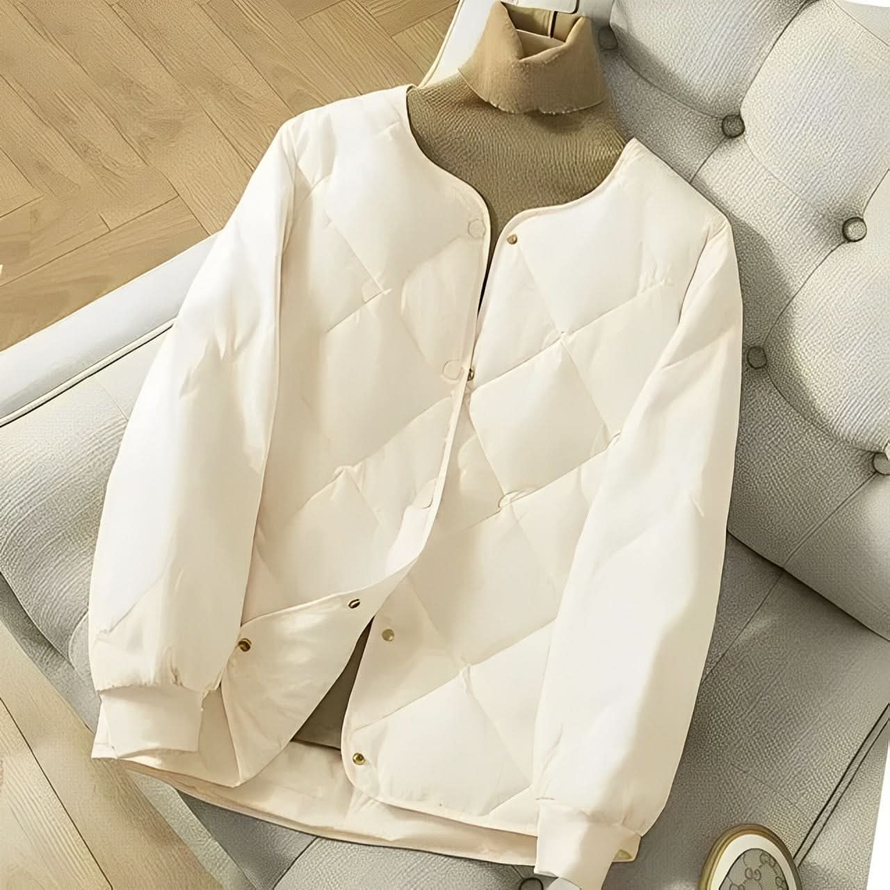 Veste tampon noire avec motif piqué moderne pour femmes