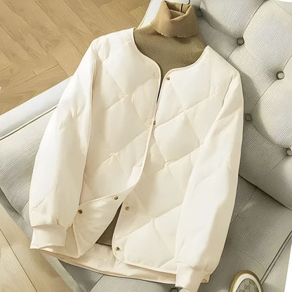 Veste tampon noire avec motif piqué moderne pour femmes