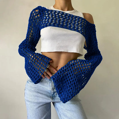 Top Mesh Crop pour femmes