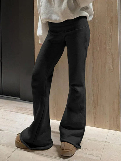 Leila - Pantalon Évasé Hipster avec Coupe Extensible pour Femmes