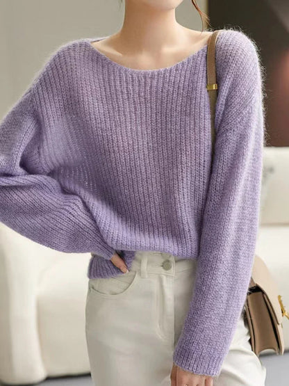 Maria - Pull transparent en cachemire avec coupe ample pour femme