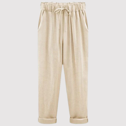 Pantalon en coton et lin