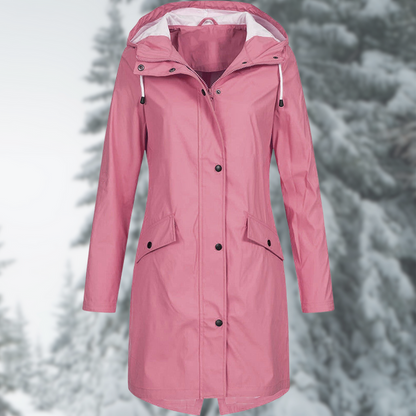 Un imperméable long et élégant, étanche à l'eau