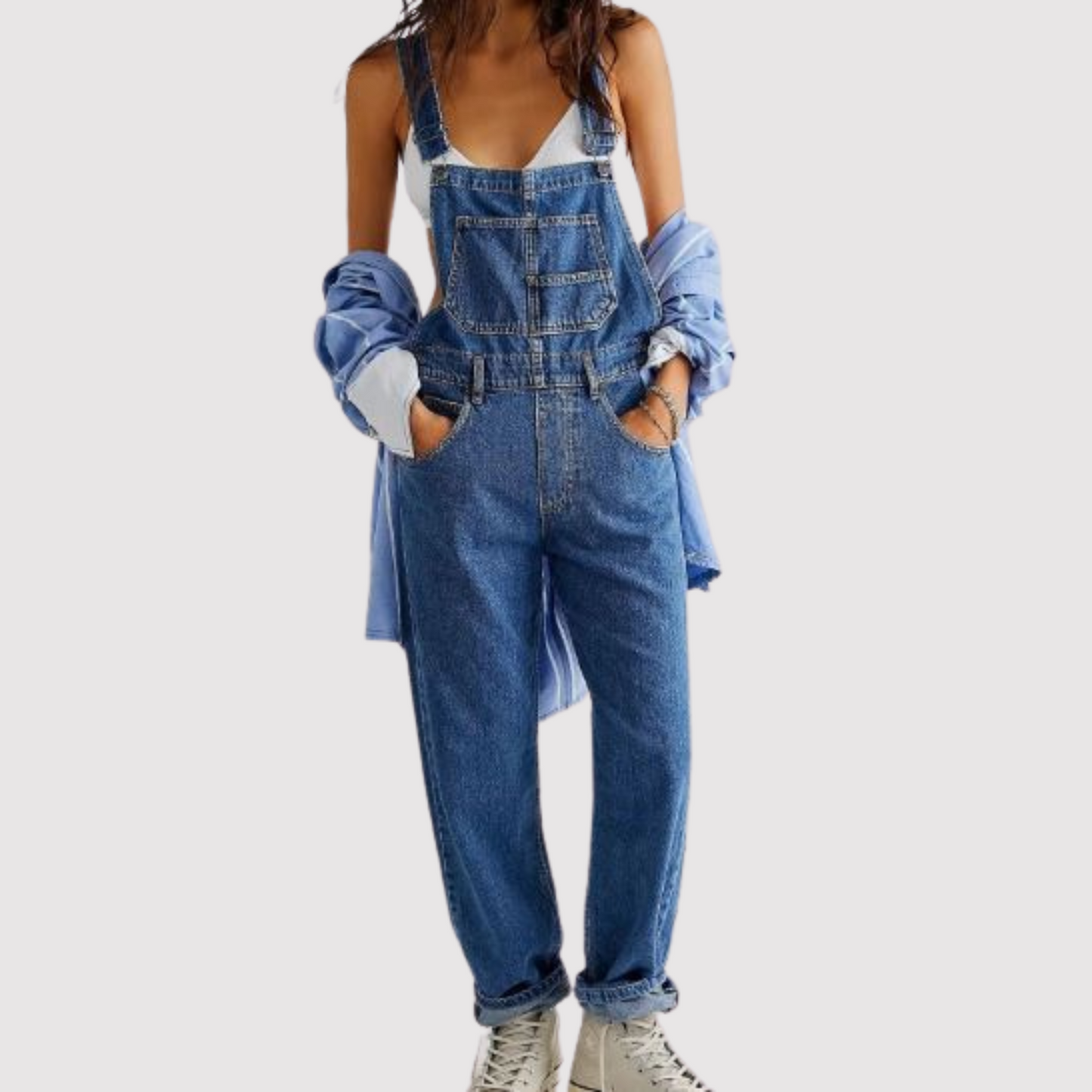 Constance - Pantalon d'ensemble en denim à jambe large