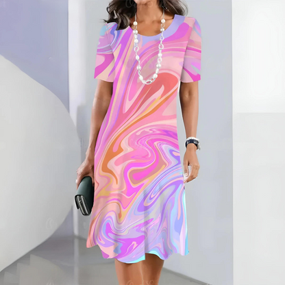 Beverly - Superbe robe avec motif en marbre